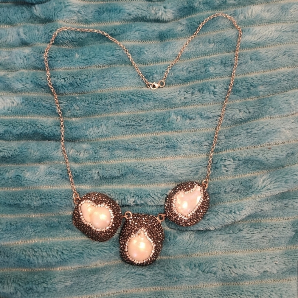 Heavy Sterling 925 Heavy Silver Statement Necklac… - image 5